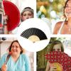 Foldable Hand Fan - Vintage Silk Design view 4