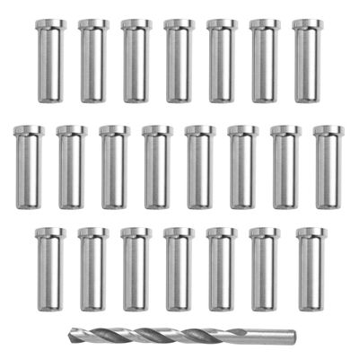 Kichvoe Protective Sleeves for 1/8-Inch Steel Cable, 66-Piece Stainless Steel Set