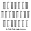 Kichvoe Protective Sleeves for 1/8-Inch Steel Cable, 66-Piece Stainless Steel Set view 1