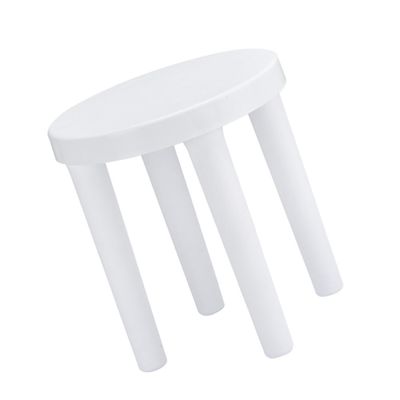 LABRIMP Non-Slip White Plastic Children's Stool
