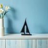 NUSITOU 2-Piece Resin Sailboat Model, Modern Nautical Decor view 4