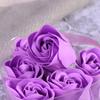 MALUGOGO 6-Pack Purple Heart-Shaped Rose Soap Flowers view 4