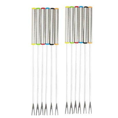 24 cm Stainless Steel Fondue Forks, 12-Pack for Fruit and Desserts