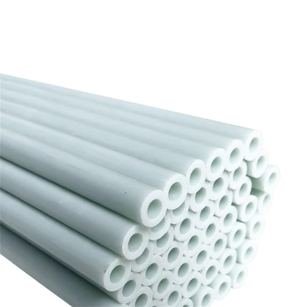 10 White Fiberglass Tubes, Lightweight Hollow Rods for DIY and Model Aircraft (4 x 2 x 500 mm)