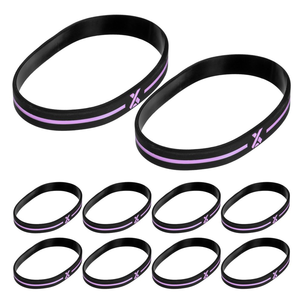 Holibanna Silicone Donation Bracelets, 30-Piece Set, for Breast Cancer Awareness, Men and Women