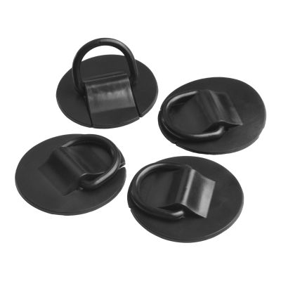 Risveglio 4-Pack 6 cm Round PVC D-Ring Patches for Inflatable Boats, Kayaks, Rafts, and Canoes