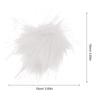 YARNOW White Faux Fur Pom Poms, 6 Pieces, 10 cm, with Black Tips view 2