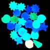 300 Colorful Glow-in-the-Dark Resin Pebbles view 1