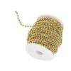 RhineCart Basics High-Gloss Galvanized Beaded Chain Garland, 6 mm Beads, 25 m Roll, Gold view 4