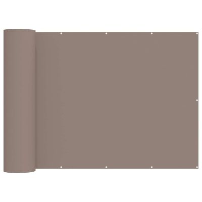 vidaXL Balcony Privacy Screen 180 x 700 cm Fabric with PU Coating Taupe