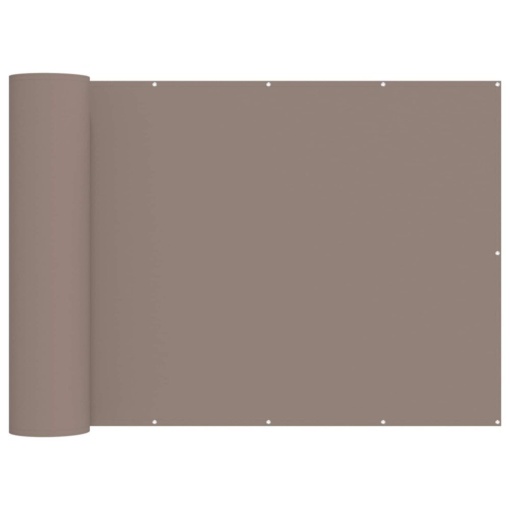 vidaXL Balcony Privacy Screen 180 x 700 cm Fabric with PU Coating Taupe