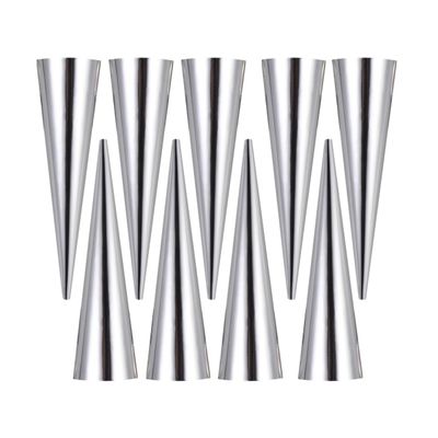 CHICAMPERA 9-Piece Conical Croissant Molds, Stainless Steel