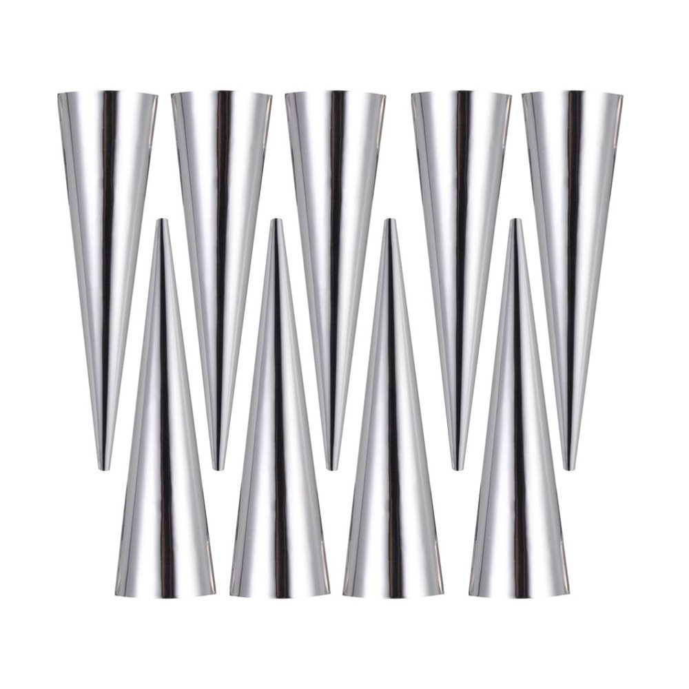CHICAMPERA 9-Piece Conical Croissant Molds, Stainless Steel