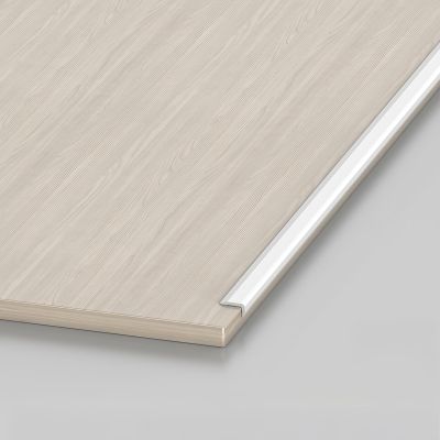 Coayuou L-Shaped Aluminum Metal Corner Guard, 90 cm x 3, Wall and Tile Edge Protector, Matte White, 10 x 60 mm
