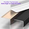 Coayuou L-Shaped Aluminum Metal Corner Guard, 90 cm x 3, Wall and Tile Edge Protector, Matte White, 10 x 60 mm view 2
