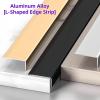 Coayuou L-Shaped Aluminum Metal Corner Guard, 90 cm x 3, Wall and Tile Edge Protector, Matte White, 10 x 60 mm view 3