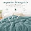 ZrdlqlLcjxy Soft Muslin Blanket for Adults, Lightweight & Breathable, for Couch, Sofa & Bed, Year-Round (Refreshing Green, 200 x 230 cm) view 2