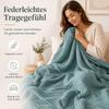 ZrdlqlLcjxy Soft Muslin Blanket for Adults, Lightweight & Breathable, for Couch, Sofa & Bed, Year-Round (Refreshing Green, 200 x 230 cm) view 3