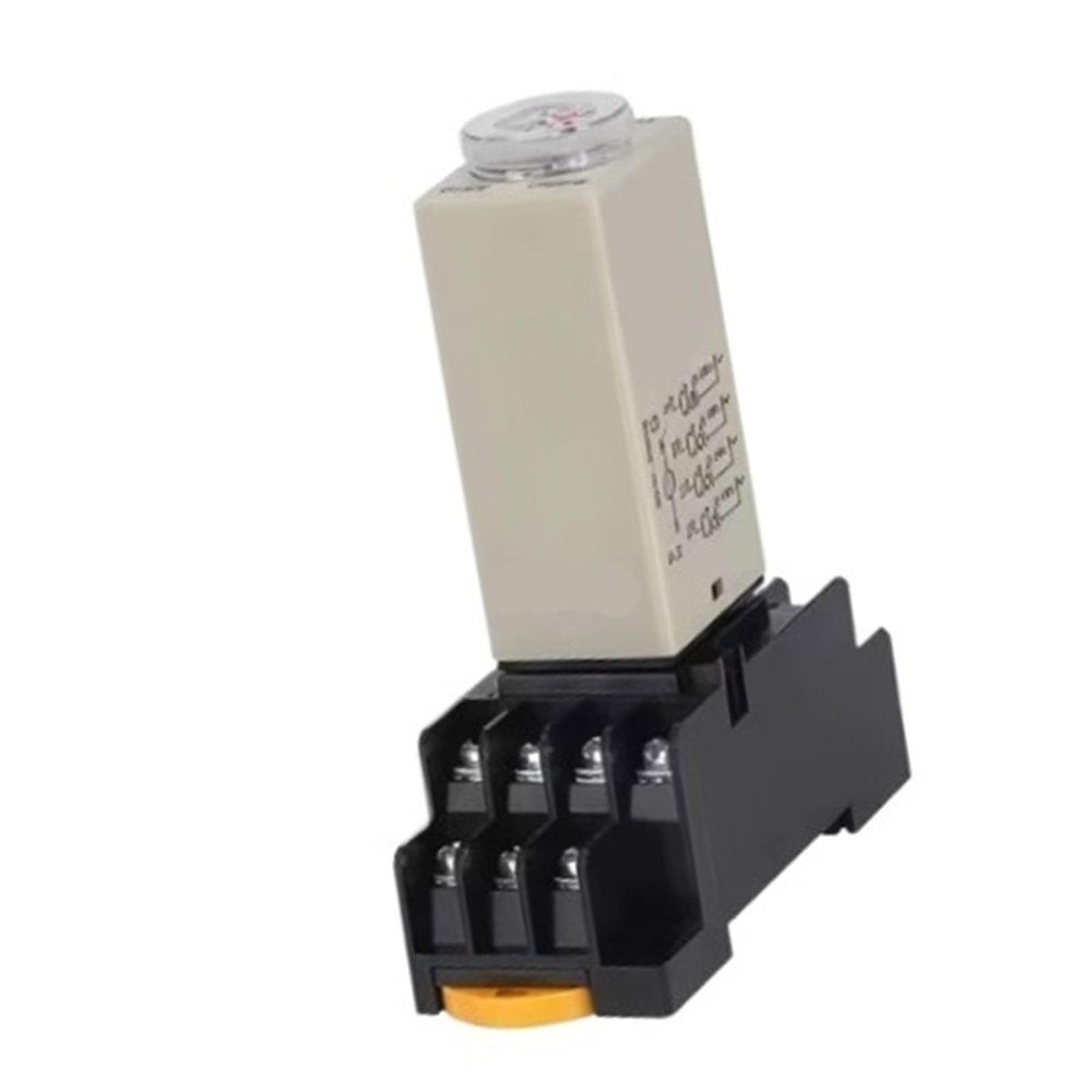 H3Y-4-C AC110V 3A Relay, 14-Pin, 4NO+4NC, with Socket, 0–5 Minute Timer