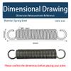 2-Pack Extension Springs with Hooks, 3 mm Wire Diameter, 20 mm Outer Diameter, 120 mm Length view 2