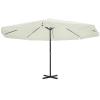 ATOMSTACK MAKER Large White Aluminum Patio Umbrella, 500 cm, with Crank, UV and Rain Protection view 1