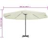ATOMSTACK MAKER Large White Aluminum Patio Umbrella, 500 cm, with Crank, UV and Rain Protection view 4