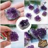 EXAOMBLE 2-Piece Natural Amethyst Crystal Cluster Set with Beautiful Texture and Elegant Purple Luster for DIY and Home Decor view 3