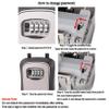 Portable Key Lockbox with 4-Digit Combination Lock for Outdoor Use view 3