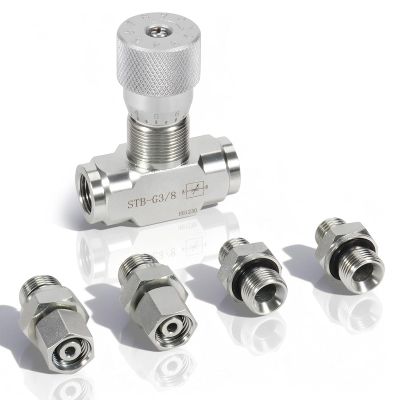 YWBL-WH Hydraulic Flow Control Valve, Bidirectional STB-NPT Throttle Valve with M14 Connector