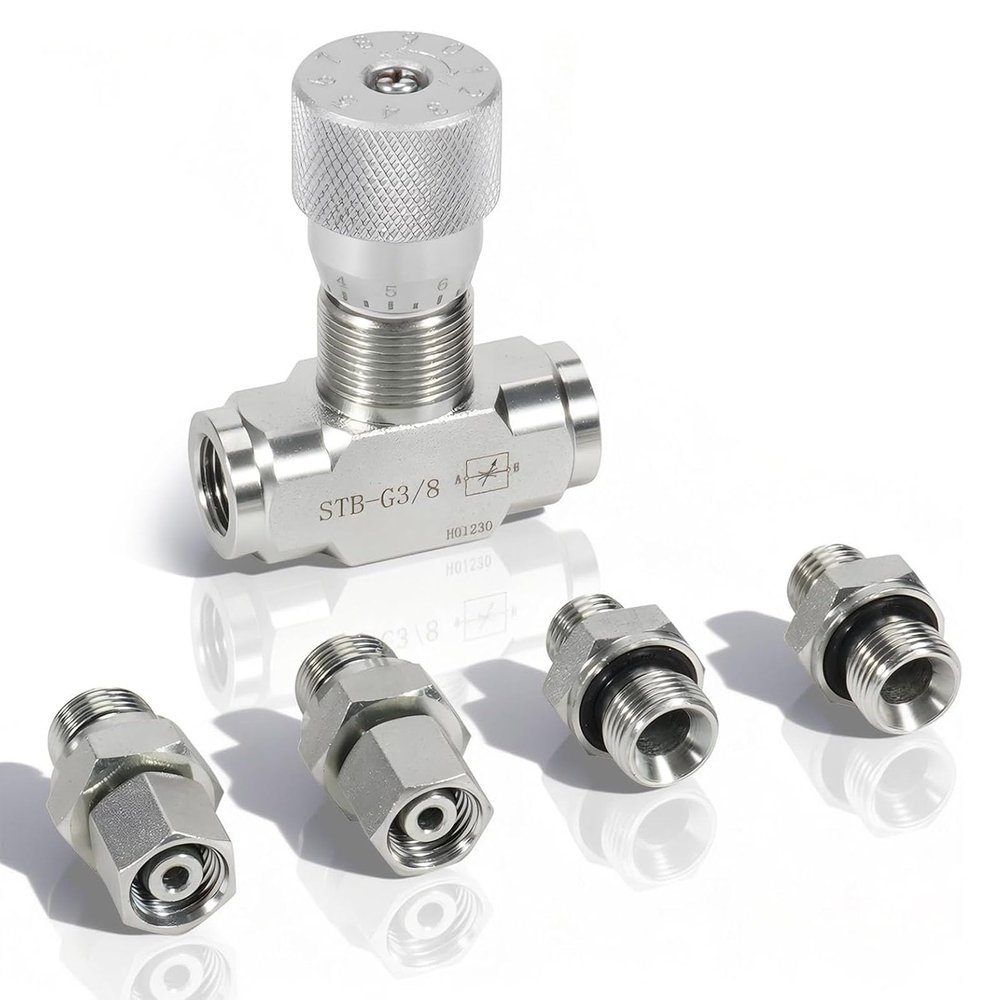 YWBL-WH Hydraulic Flow Control Valve, Bidirectional STB-NPT Throttle Valve with M14 Connector