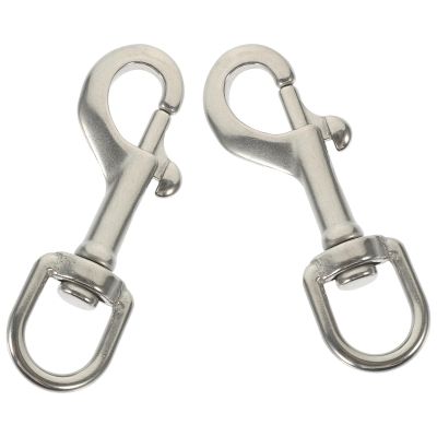 HINTRMENT 2-Pack Stainless Steel Swivel Hooks with Swivel Carabiners
