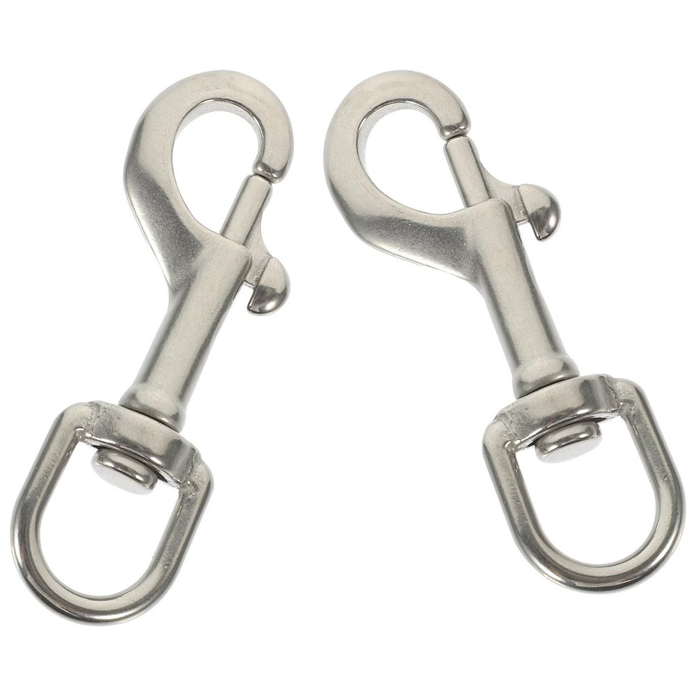 HINTRMENT 2-Pack Stainless Steel Swivel Hooks with Swivel Carabiners