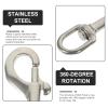 HINTRMENT 2-Pack Stainless Steel Swivel Hooks with Swivel Carabiners view 3