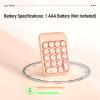 Jectse Wireless Numeric Keypad, 18-Key, 2.4G and Bluetooth, Quiet Keys, Milk Tea view 2