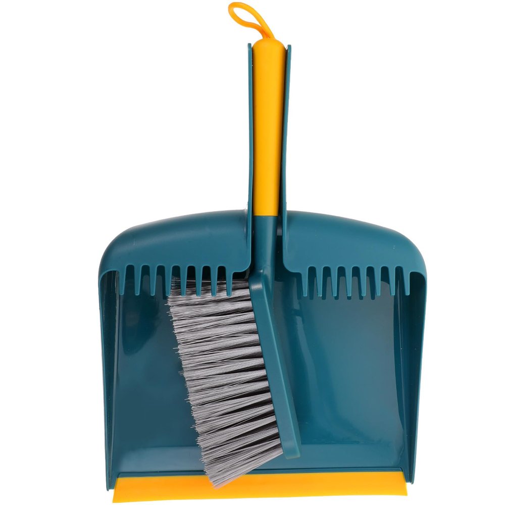 Garneck Hand Broom and Dustpan Set, PP, for Desk and Car, Green