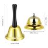 Gold Metal Table Bells, 2-Piece Set for Restaurants and Cafés view 2
