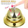 Gold Metal Table Bells, 2-Piece Set for Restaurants and Cafés view 3