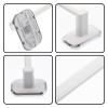 Garneck Wall-Mounted Slipper Holder, White Aluminum, for Bathroom and Kitchen view 3