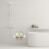 Garneck Wall-Mounted Slipper Holder, White Aluminum, for Bathroom and Kitchen view 4