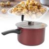 BTOSEP Stainless Steel Popcorn Popper, Hand-Operated Portable Popcorn Maker for Family Movie Nights view 4