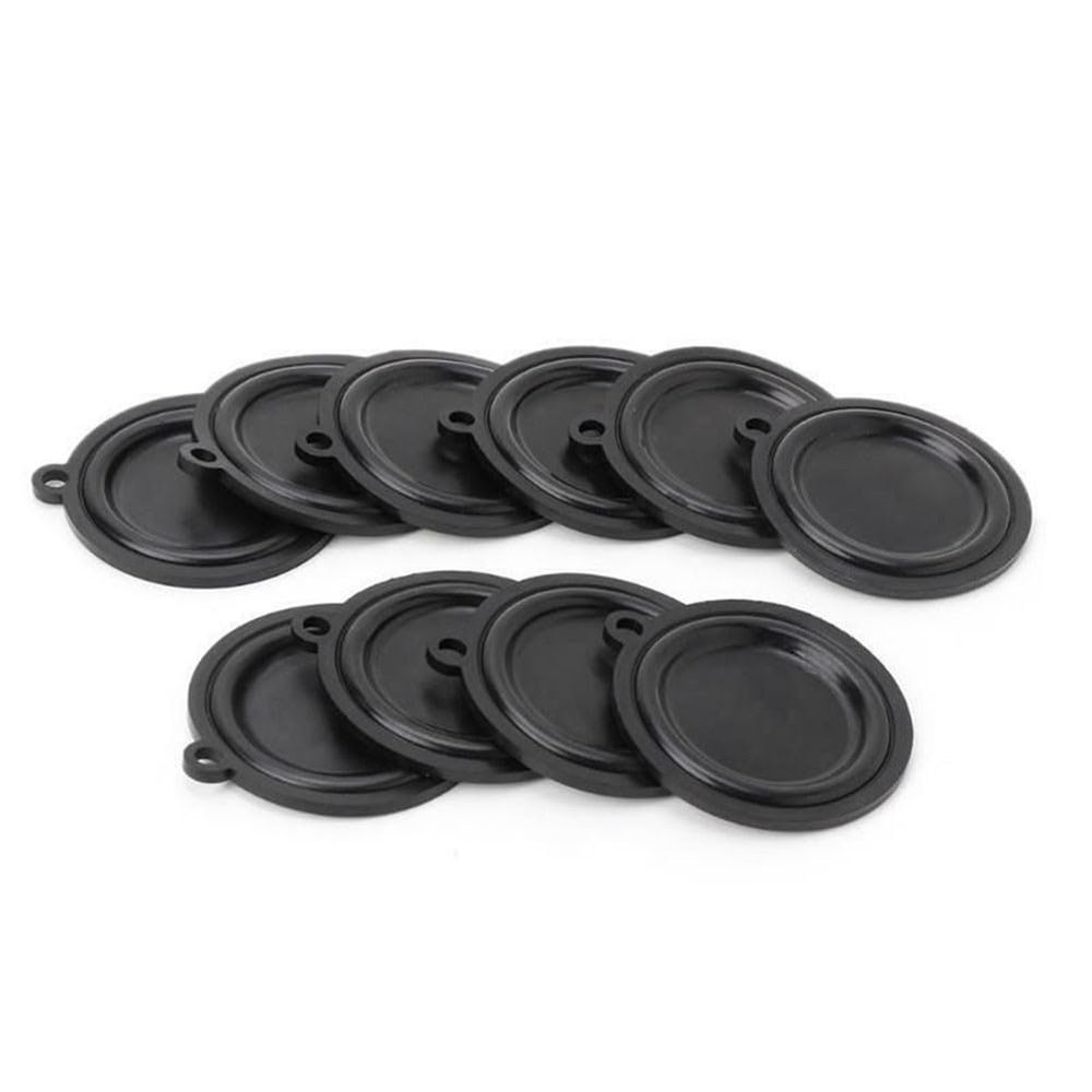 Hoppipola Pressure Membrane, Black Plastic, 45mm, 50mm, 54mm, for Water Heaters, Gas Valve, Repair Kit, 10 Pieces
