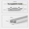 Glass Sliding Door Rail Kit for 5 mm Glass, Double Track, 80 cm view 2
