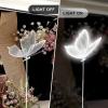 HajMyrdonyx Butterfly Floor Lamp, Height-Adjustable, Simple Reading Light, 2-Piece LED Butterfly Lights for Wedding Aisles, 60 cm, Gold Yarn, Warm Light view 2