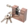 Healvian Heavy-Duty Vintage Iron Keyed Padlock, Brown view 1