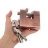 Healvian Heavy-Duty Vintage Iron Keyed Padlock, Brown view 4