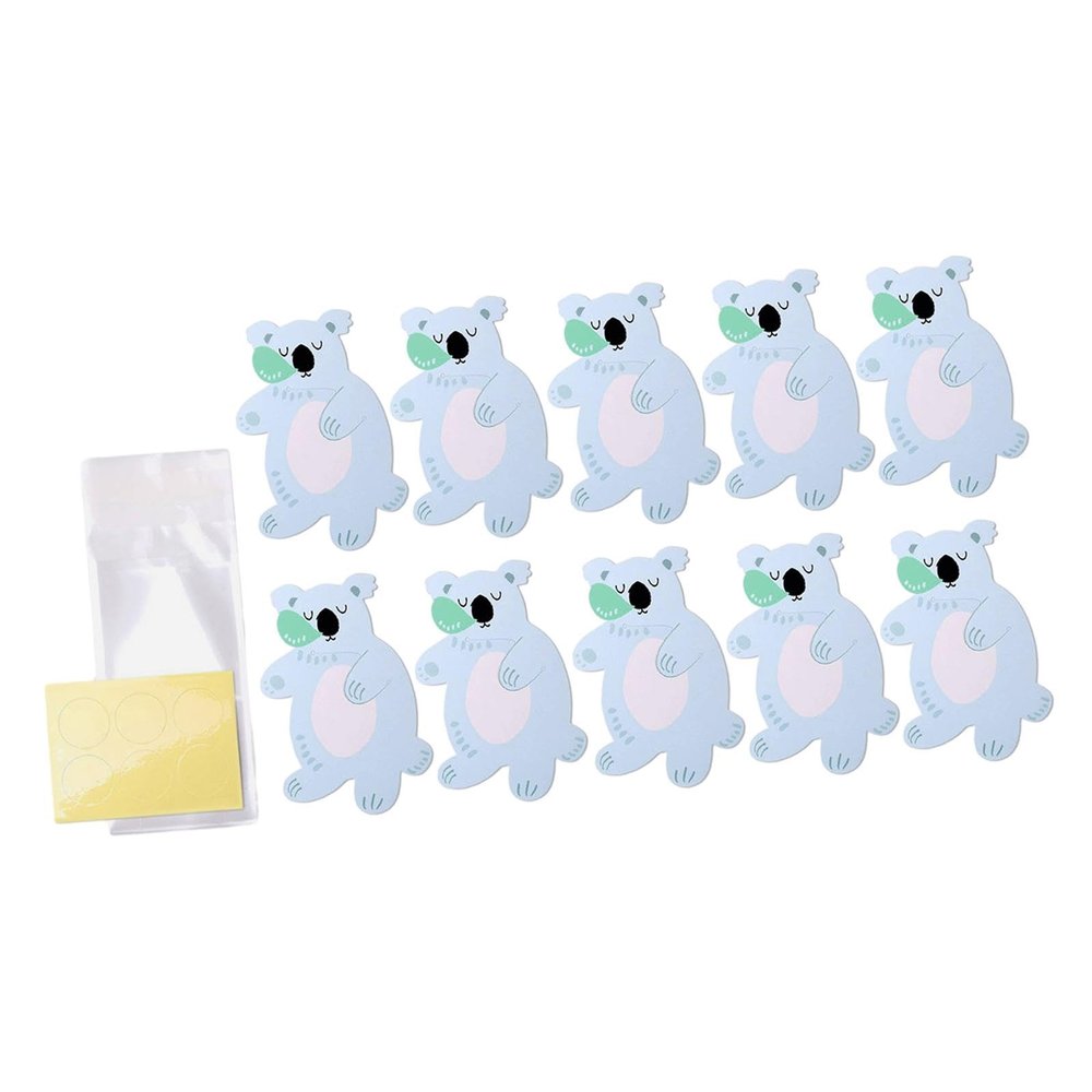 Jiangbered Set of 10 Resealable Cookie Bags with Animal Designs