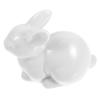 VILLCASE 2-Pack White Ceramic Toilet Screw Cover Caps, Rabbit Shape view 1