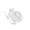 VILLCASE 2-Pack White Ceramic Toilet Screw Cover Caps, Rabbit Shape view 2