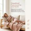 Liocwocne Soft Muslin Blanket, 100% Cotton, Lightweight Summer Blanket for Adults – Breathable Cozy Blanket and Bedspread for Sofa, Couch, and Bed (Light Beige, 230 x 280 cm) view 3