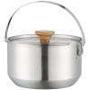 Helilyco 4 L Stainless Steel Camping Pot with Lid and Handle view 1